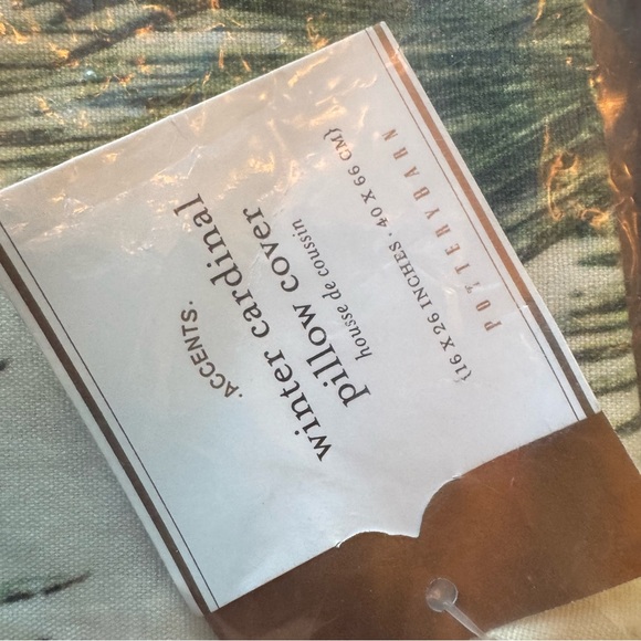 Detailed new winter cardinal pottery barn pillow cover - Picture 2 of 7